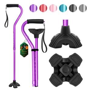 lot 14093 image: BeneCane Walking Cane Adjustable Cane with Offset Soft Cushioned Handle for Men & Women Lightweight Comfortable Extra Stability Base Mobility Aid for Men Women and Seniors Purple