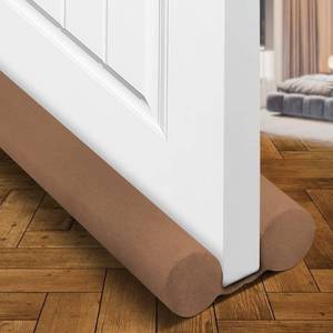 lot 14119 image: Holikme Door Draft Stopper 36inch Weather Stripping Noise Blocker Window Breeze Blocker Adjustable Door Sweeps, Brown