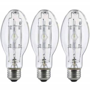 lot 14147 image: Bluex Bulbs 3 Pack MP150UMED 150 Watt Metal Halide ED17 Bulb, Medium Base, Clear Metal Halide Bulb 150W M102O 4000K 13300 Lumens