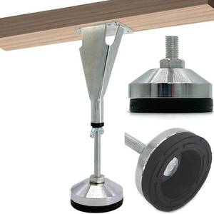 lot 14177 image: POROHOM 6 Pack Adjustable Height Center Support Leg for Bed Frame, Bed Center Slat Heavy Support Leg, Extra Durable