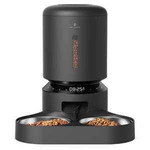lot 14183 image: PETLIBRO Automatic Cat Food Dispenser for Two Cats 5L Auto Cat Feeder Dry Food Dispenser with Splitter & 2 Stainless Bowls, 10s Meal Call and Timer Setting 50 Portions 6 Meals Per Day for Cat and Dog
