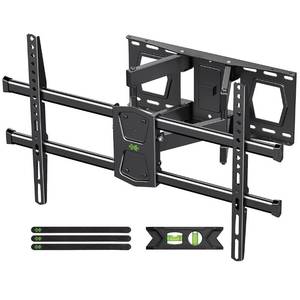 lot 14184 image: USX MOUNT Full Motion Wall Mount for 42-82 TVs, Swivel and Tilt Bracket with Articulating 6 Arms, Max VESA 600x400mm, 120 lbs, 16 Wood Studs with Drilling Template