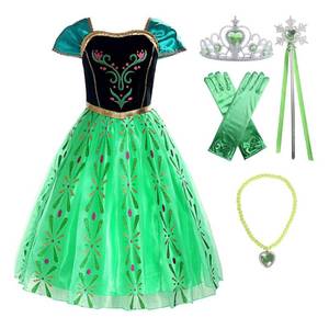 lot 14230 image: ReliBeauty Girls Princess Costume Dress up, Apple Green, with Accessories, 6-7130