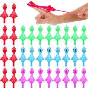 lot 14241 image: Sumind 32 Pieces Sling Shot Chicken Catapult Toy, Flying Chicken Toy, Stretchy Chicken Toy for Fun Christmas Easter Chicken Party Activities for Teens (Red, Blue, Green, Purple)