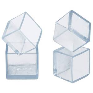 lot 14249 image: Still Awake 12 Pcs Transparent Square Anti-Slip Rubber Leg Tips Chair Leg Caps Furniture Floor Protectors Chair Table Bar Stool Leg Covers Furniture Leg Cube Feet 1.97 Inch x 1.97 Inch (50 x 50mm)
