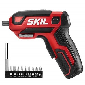 lot 14260 image: SKIL Rechargeable 4V Cordless Screwdriver Includes 9pcs Bit, 1pc Bit Holder, USB Charging Cable - SD561801