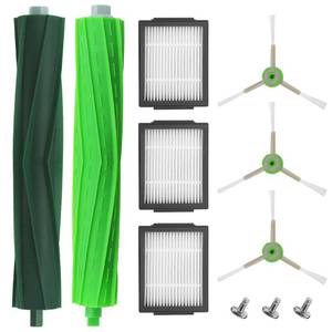 lot 14265 image: Replacement Parts for Roomba i7 i4 E5 E6 E7 Series Vacuum Cleaner, Rubber Brushes  HEPA Filters  Edge-Sweeping Brushes