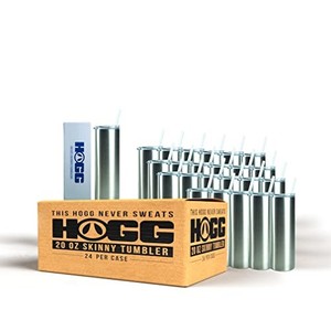 lot 14267 image: Hogg 20oz Skinny Tumbler Case (24 Pack) DIY, Customizable, GlitterEpoxy, Bulk, Wholesale