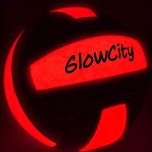 lot 14268 image: GlowCity Glow in The Dark Volleyball - Light Up Volleyballs for Kids, Teens and Adults with 2 LED Lights and Pre-Installed Batteries - Official Size and Weight��