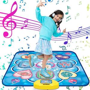lot 14272 image: ANNKIE Frozen Theme Dance Pad Toys for Kids, Contains 5 Modes, 3 Challenge Levels, Built-in Music, Age 3-8