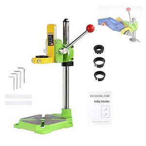 lot 14279 image: IRONWALLS Floor Drill Press Stand for Hand Drill, 90 Degree Rotating Adjustable Universal Bench Clamp Drill Holder Drill Press Adapter Workbench Repair Tool for Drill Press Table