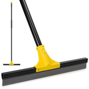 lot 14303 image: Squeegee Broom for Floor, 18 Rubber Squeegee with 60 Long Handle for Bathroom Tile, Garage Concrete, Deck, Shower Glass, Window Cleaning, Heavy Duty Household Floor Wiper