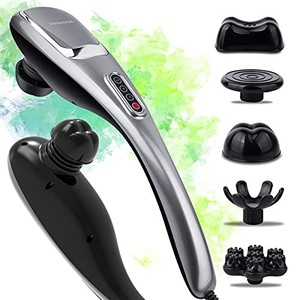 lot 14305 image: MEGAWISE Handheld Deep Tissue Neck Back Electric Massager for Shoulder, Waist, Leg, 3700 RPM Powerful Motor with 5 2 Nodes & 5 Speeds, Knotty Muscle, A Little Heavy