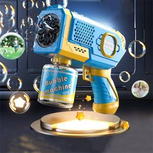 lot 14323 image: Bubble Gun for Kids and Toddlers Bubble Machine with 1 Bubble Solutions (90ml) Automatic Bubble Maker for Children Outdoor Bubbles Toys