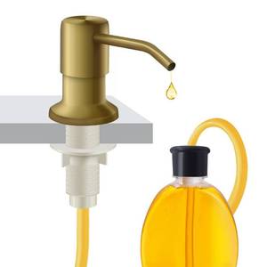 lot 14386 image: Soap Dispenser for Kitchen Sink and Extension Tube Kit, Stainless Steel Countertop Soap Dispenser with 47 Inches Tube Connects Directly to Soap Bottle, Hand and Dish Soap Dispenser Pump ��Golden��