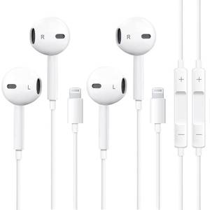 lot 14390 image: 2 Pack Earbuds Wired Headphones, Earphones with Built-in Microphone & Volume Control,Remote Music Control,Phone Calls,Noise Isolating Headsets Compatible with iPhone 14131211XRXSX87SEPro Max