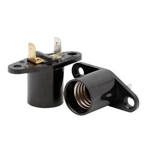 lot 14406 image: Microwave Light Bulb Socket Lamp Holder Replacement,JNXQWE E17 bakelite lamp Holder,Surface Mounted Narrow Wall lamp Holder,250V-75W (Size A)