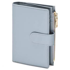 lot 14431 image: GAEKEAO Small Wallets for Women Leather RFID Blocking Bifold Zipper Pocket Wallet Card Case Purse with ID Window