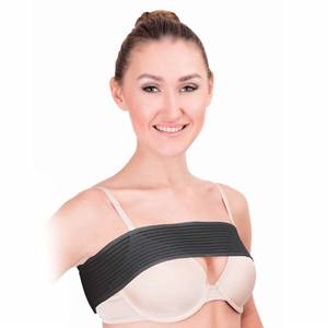 lot 14436 image: Post Surgical Breast Implant Stabilizer and Compression Band, Breast Support Band, Chest Belt, Adjustable Extra Sport Bra Strap, One Size Fits All (Black)