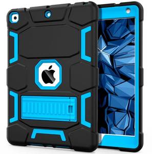 lot 14440 image: CCMAO iPad 9th Generation Case, iPad 8th7th Generation Case, iPad 10.2 202120202019 Case with Kickstand, Heavy Duty Shockproof Hybrid Three Layer Protective Cover for Kids Boys, BlackSky Blue