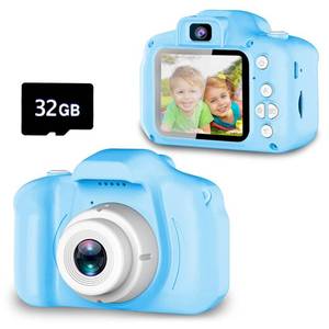 lot 14445 image: Seckton Upgrade Kids Selfie Camera, Christmas Birthday Gifts for Boys Age 3-9, HD Digital Video Cameras for Toddler, Portable Toy for 3 4 5 6 7 8 Year Old Boy with 32GB SD Card-Blue