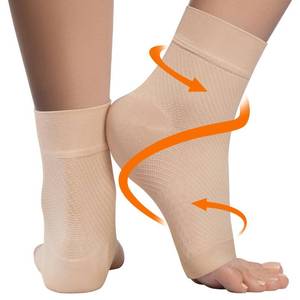 lot 14449 image: KEMFORD Ankle Compression Sleeve - Plantar Fasciitis Braces - 20-30mmhg Open Toe Compression Socks for Swelling, Sprain, Neuropathy, Arch Support for Men and Women