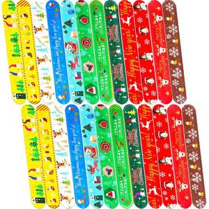 lot 14452 image: YOGINGO 48 PCS Slap Bracelets for Kids Birthday Party Favors Treasure Box Toys for Kids Classroom Prizes Dinosaur, Astronaut Wristbands Halloween Christmas Valentines Easter Gifts for Kids