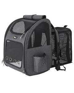 lot 14462 image: HOOPET Cat Backpack Carrier, Small and Medium Dogs and Cats Bags,Expandable Pet Carrier Backpack,Airline Approved,Suitable for HikingTravelCamping, Etc, Foldable, Easy to Carry.(Dark Grey)