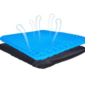 lot 14466 image: Yimiyaa Gel Enhanced Summer Seat Cushion Non-Slip Orthopedic Gel & Memory Foam Coccyx Protect Cushion for Office Chair Car Seat Cushion,Tailbone Pain Sciatica Back Pain Relief (Black)