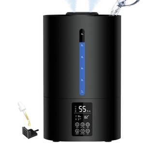 lot 14481 image: 6L Humidifiers for Bedroom Large Room Home, Cool and Warm Humidifiers for Plants Mist Top Fill Desk Humidifiers Essential Oil Diffuser, Quiet Humidifiers with Adjustable Mist,360°Nozzle-Midnight Black