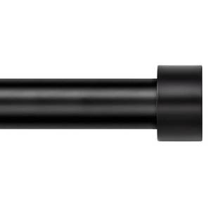 lot 14487 image: Zeerobee Curtain Rods for Windows 48 to 84, 1 Inch Black Curtain Rod Set, Heavy Duty Drapery Rods with Adjustable Curtain Rods, Outdoor Modern Curtain Rod with Simple End Caps, 32-86, Black
