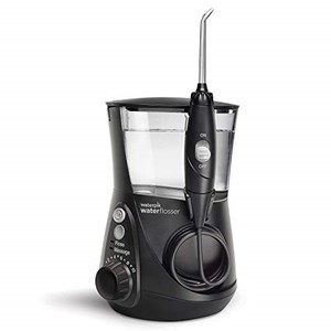 lot 14493 image: Waterpik Aquarius Water Flosser Professional For Teeth, Gums, Braces, Dental Care, Electric Power With 10 Settings, 7 Tips For Multiple Users And Needs, ADA Accepted, Black WP-662