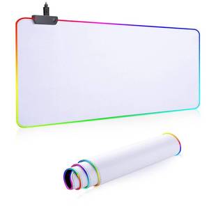 lot 14514 image: RGB Mousepad Led Mouse Pad, Large Mouse Pad,Led and Big Mouse mat(White)