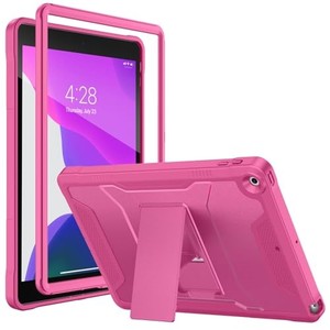 lot 14519 image: Soke Case for iPad 9th8th7th Generation 10.2-Inch (202120202019 Release), Shockproof Rugged Protective Cover with Built-in Kickstand for Apple iPad 10.2 Inch - Hot Pink