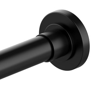 lot 14529 image: GXOACKJ Shower Curtain Rod Tension - 31-56 Inch Matte Black Adjustable Spring Tension Curtain Rod, Shower Curtain Rod for Bathroom No Drill, Non-slip, Stainless Steel