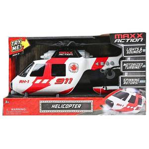 lot 14605 image: Sunny Days Entertainment Maxx Action Large Helicopter - Lights and Sounds Vehicle with Motorized Turbine and Spinning Rotors (B09LZ7B4XJ)