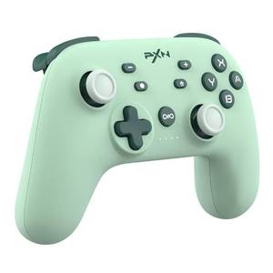 lot 14608 image: PXN P50H Wireless Switch Pro Controller, Dual Shock Gamepad Joystick Support NFC Turbo, Macro, Gyro Axis, Wake-Up, Hall Effect Joysticks, for SwitchLiteOLEDiOS (16 versions only)  PC (Green)
