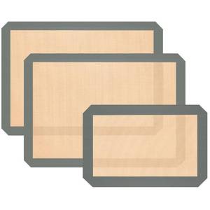 lot 14622 image: Silicone Baking Mat, 2 Pack Reusable Baking Mat, Non-Stick, Food Safe Silicone Mats for Baking, Oven Baking Sheet for Making Cookies, Macaroons, Bread