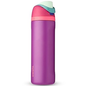 lot 14623 image: Owala FreeSip Insulated Stainless Steel Water Bottle with Straw for Sports and Travel, BPA-Free, 24-oz,Purpley