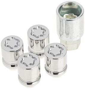 lot 14651 image: MCGARD 24157 Chrome Cone Seat Wheel Locks (M12 x 1.5 Thread Size) - 4 Locks  1 Key