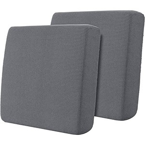 lot 14664 image: Hokway Stretch Couch Cushion Slipcovers Reversible Cushion Replacement Slipcovers Sofa Cushion Covers(Light Grey,2)