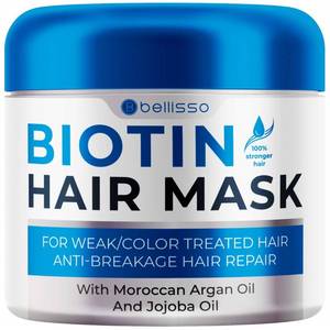 lot 14692 image: Biotin Hair Mask - Volume Boost and Deep Conditioner for Dry, Damaged Hair - Hydrating Repair Treatment for Women and Men - Moisture Conditioning for Curly Hair and Split Ends - Sulfate Paraben Free