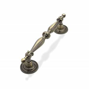 lot 14693 image: GOLDENTIMEHARDWARE (6PCS) Cabinet Handles 3.5 inch Center Antique Bronze Handle for Cabinets 5 Length Dresser Pull Knobs Vintage Style Kitchen Hardware