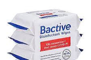 lot 97 image: 3 Bactive wipes 80 sheets