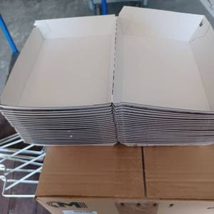 lot 117 image: New pk of 20 cardboard heavy duty lunch boxes for chips and sandwich. Great for school events picnic lunches church. Hand out box lunches for kids