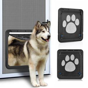 lot 61625 image: Ownpets Dog Screen Door, Inside Door Flap 12x14x0.4 Inch, Lockable Pet Screen Door, Magnetic Self-Closing Screen Door with Locking Function, Sturdy Screen Door for Dogs Cats