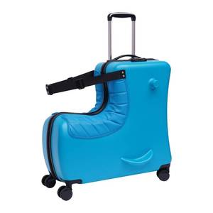 lot 61633 image: CNCEST 24 Kids Ride-on Travel Suitcase, Rolling Luggage with Wheels Carry Trolley Luggage with Password Lock,Childrens Ride On Trolley Luggage for Childrens Day Gift,Festival Gift (With cushion)