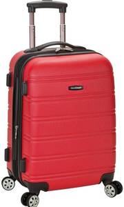lot 61636 image: Rockland Melbourne Hardside Expandable Spinner Wheel Luggage, Red, Carry-On 20-Inch