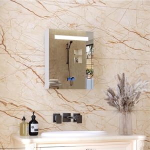 lot 61637 image: LALAHOO Medicine Cabinet Mirror,Medicine Cabinets for Bathroom,Lighted Medicine Cabinet,Surface Small led Medicine Cabinet with shlef,3-Color Temper Change,Stepless Dimming,Defog,16.1x19.7��