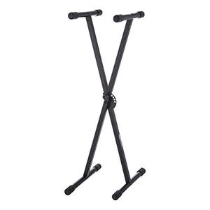 lot 61641 image: Amazon Basics Classic Adjustable Keyboard and Piano Single-X-Shape Stand, Black
